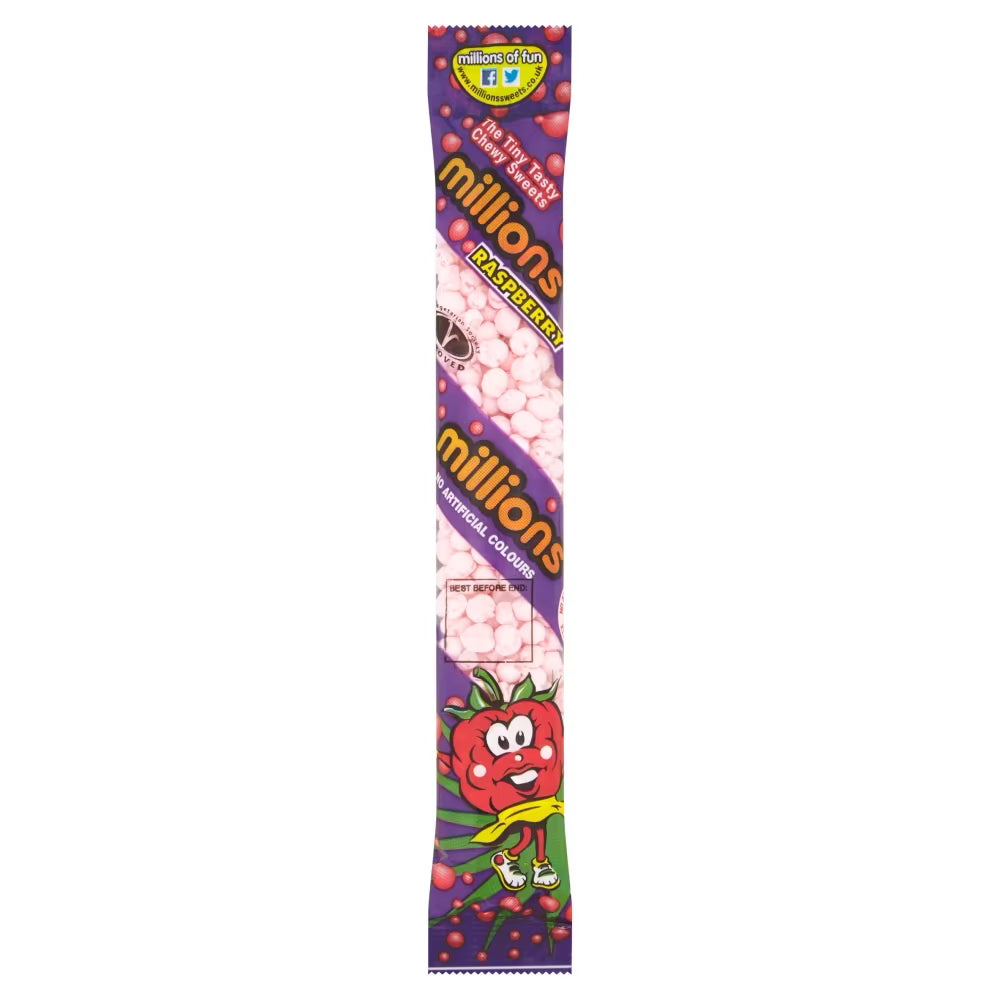 Millions Raspberry Tubes 55g