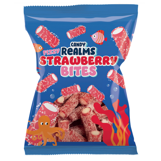 Candy Realms Fizzy Strawberry Bites Bag 170g
