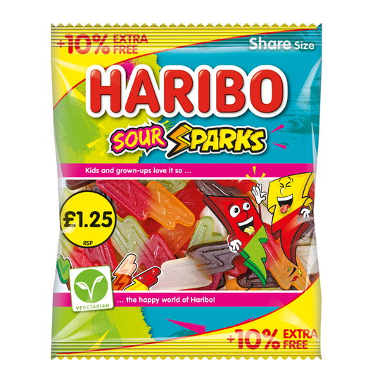 Haribo Sour Sparks 154g 哈瑞寶酸火花雙頭雙重口味酸糖