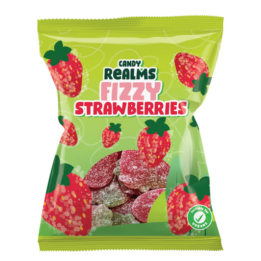 Candy Realms Fizzy Strawberries 190g