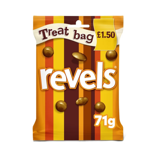 Revels Milk Chocolate with Raisins, Coffee or Orange Treat Bag 71g