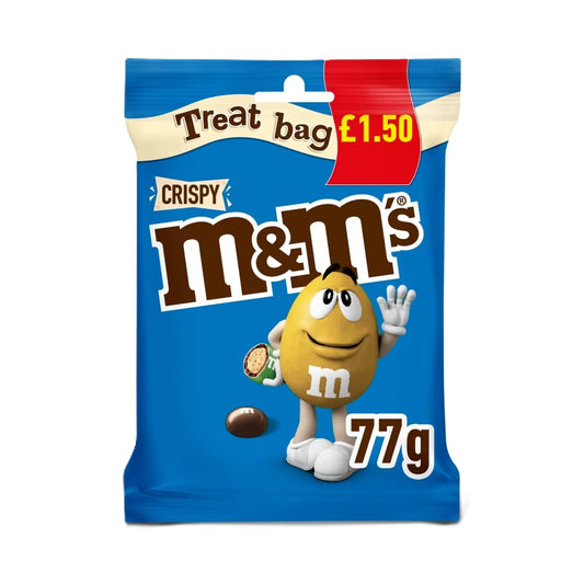 M&M's Crispy Milk Chocolate Bites Treat Bag 77g (UK)