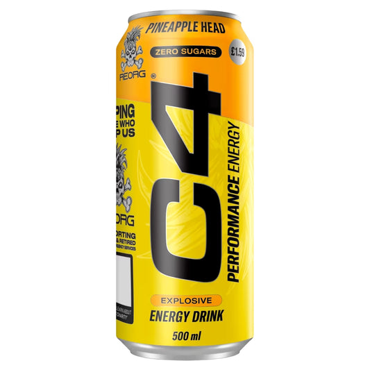 C4 Performance Energy Pineapple Head Energy Drink Can 500ml