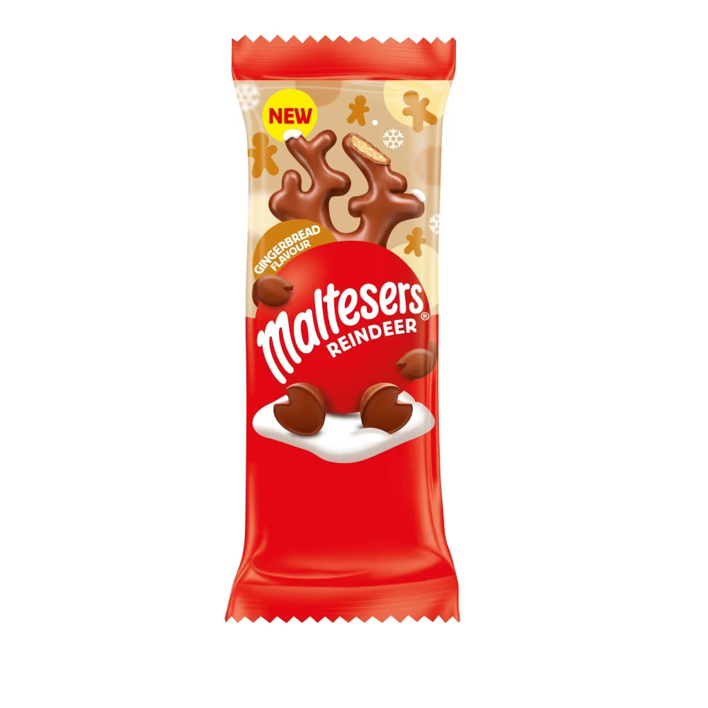 Maltesers Reindeer Gingerbread Chocolate Christmas Treat 29g 麥提莎薑餅味馴鹿形狀朱古力
