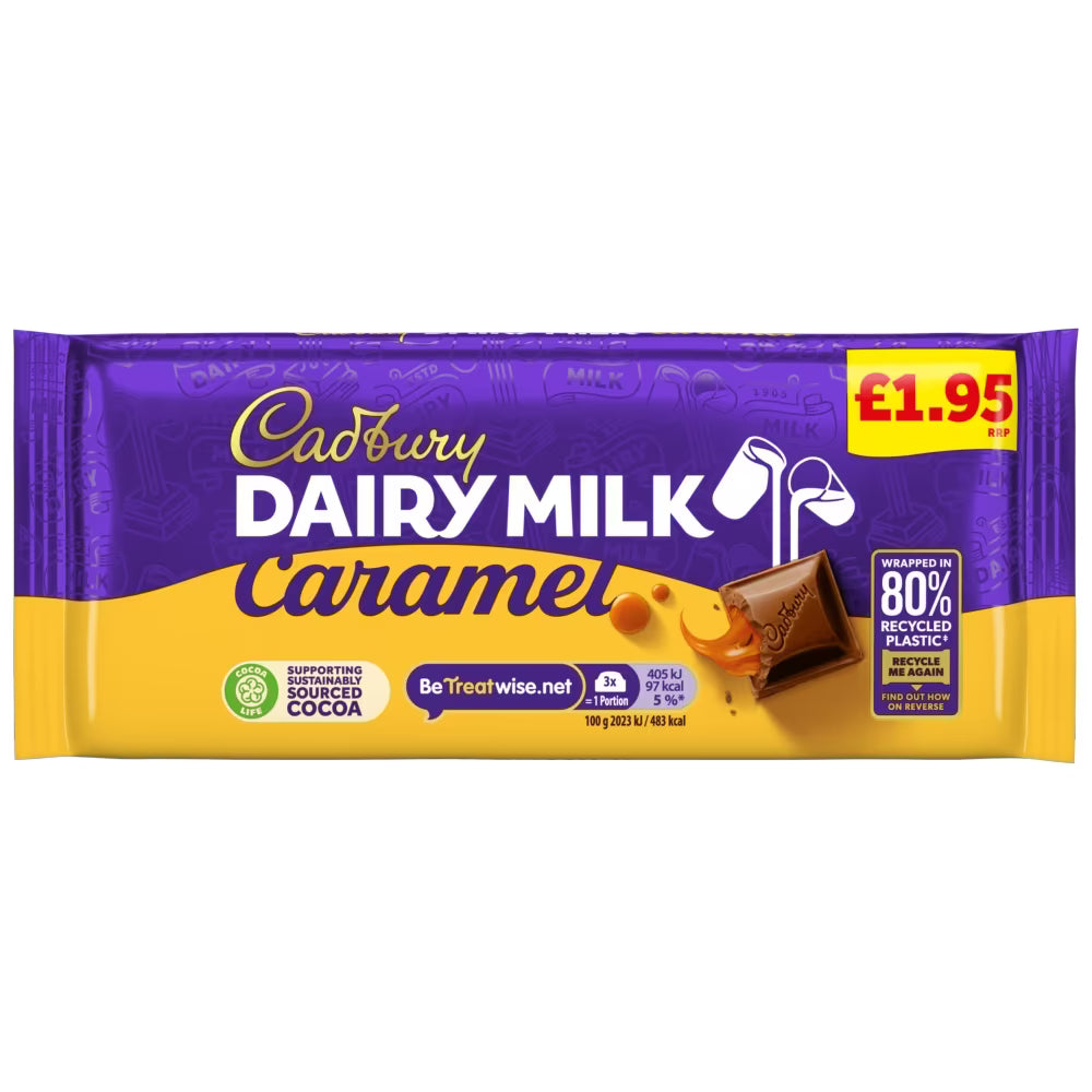 Cadbury Dairy Milk Caramel Chocolate Bar 120g