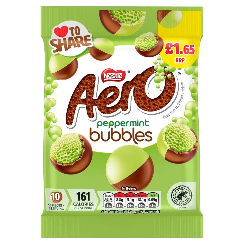Aero Bubbles Peppermint Chocolate Bag 80g
