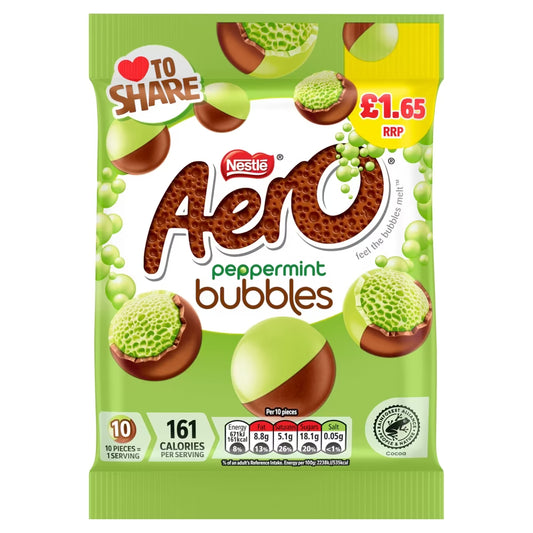 Aero Bubbles Peppermint Chocolate Bag 80g