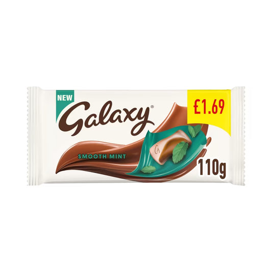 Galaxy Smooth Mint Chocolate Block Bar 110g