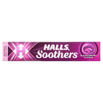 Halls Soothers Blackcurrant Lozenge Roll 45g 荷氏流心黑加侖子味喉糖