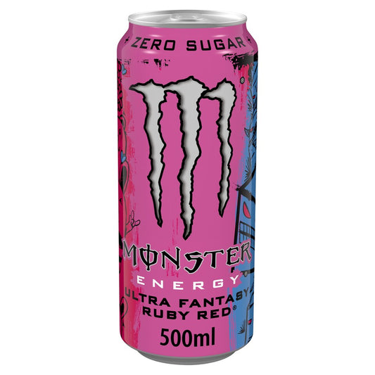 Monster Ultra Fantasy Ruby Red 500ml (UK) 魔爪紅寶石西柚味無糖能量飲品(英國增量版)