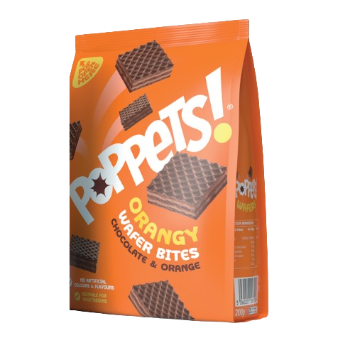 Poppets Orange Wafers 200g