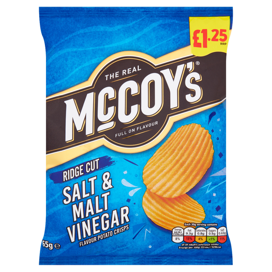 McCoy's Salt & Malt Vinegar Crisps 65g