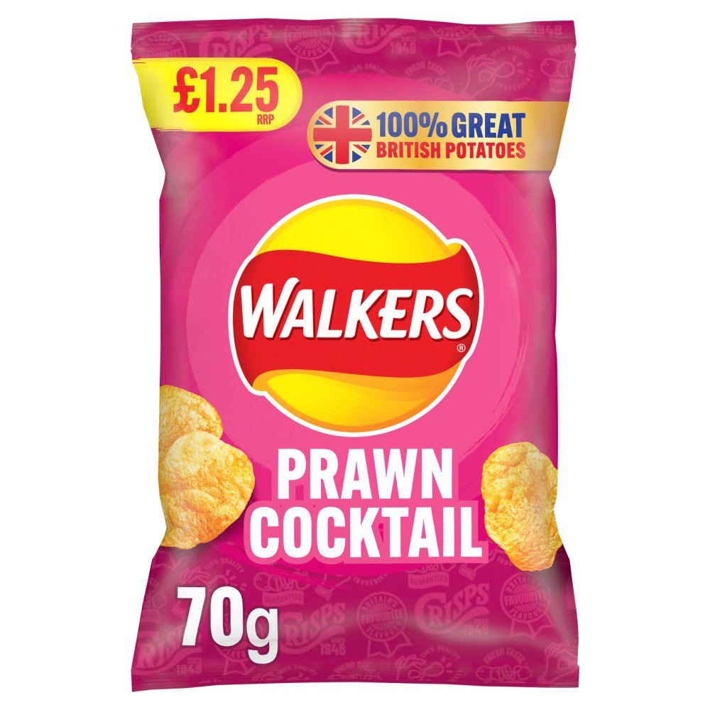Walkers Prawn Cocktail Crisps 70g 冷盤大蝦味薯片