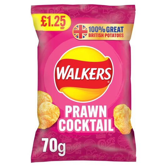 Walkers Prawn Cocktail Crisps 70g 冷盤大蝦味薯片