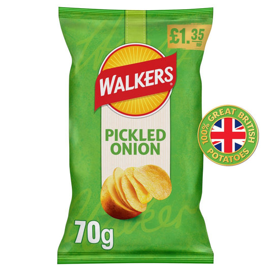 Walkers Pickled Onion Flavoured Crisps 70g