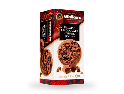Walkers Belgian Chocolate Chunk Biscuits 150g