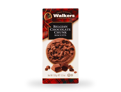 Walkers Belgian Chocolate Chunk Biscuits 150g