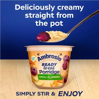 Ambrosia Apple & Blueberry Layered Porridge Pots 210g