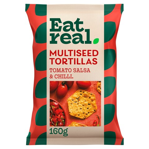 Eat Real Multiseed Tortilla Chips Smoky Paprika Salsa 160g