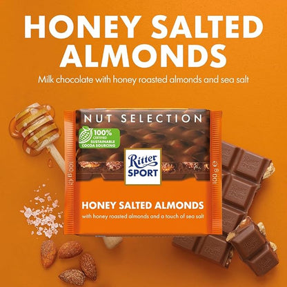 Ritter Sport Honey Sea-Salted Almonds 100g 蜂蜜海鹽杏仁朱古力