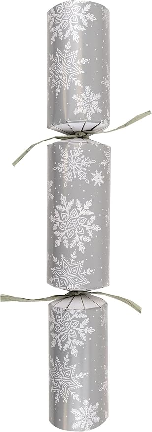 Gift Maker Silver & White Luxury Christmas Crackers 8pc 銀白豪華聖誕拉炮(8件裝)