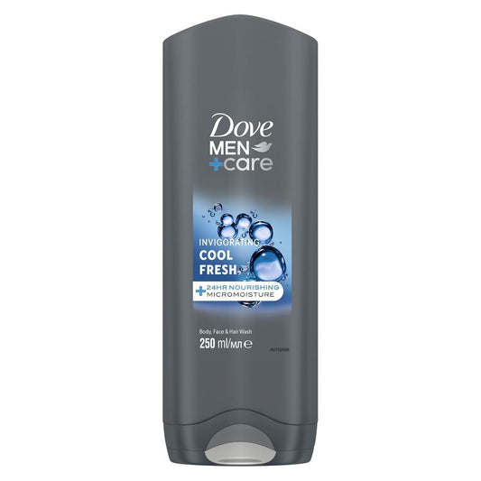 Dove Men+Care Invigorating Cool Fresh 3-in-1 Body, Face & Hair Wash 250ml
