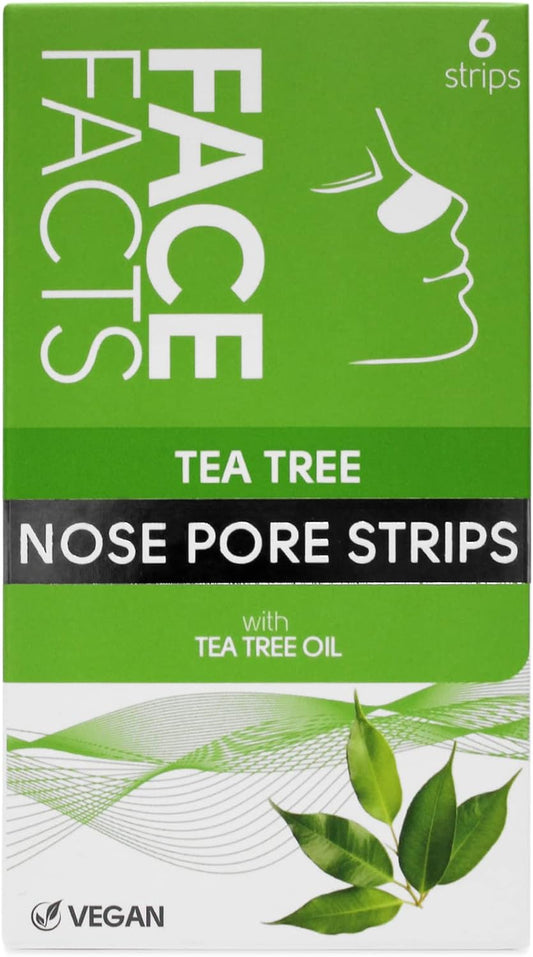 Face Facts Tea Tree Nose Pore Strips 6 Strips