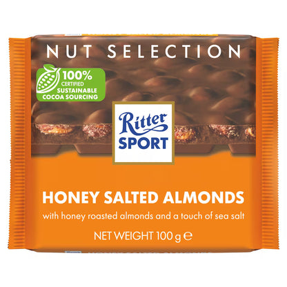 Ritter Sport Honey Sea-Salted Almonds 100g 蜂蜜海鹽杏仁朱古力