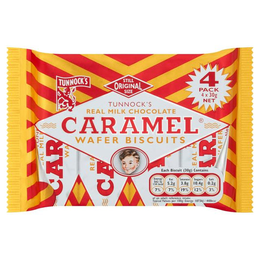 Tunncok's Caramel Wafers 4pk 蘇格蘭知名焦糖威化餅(4包裝)