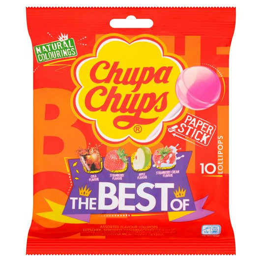 Chupa Chups the Best Assorted Flavour Lollipops 120g