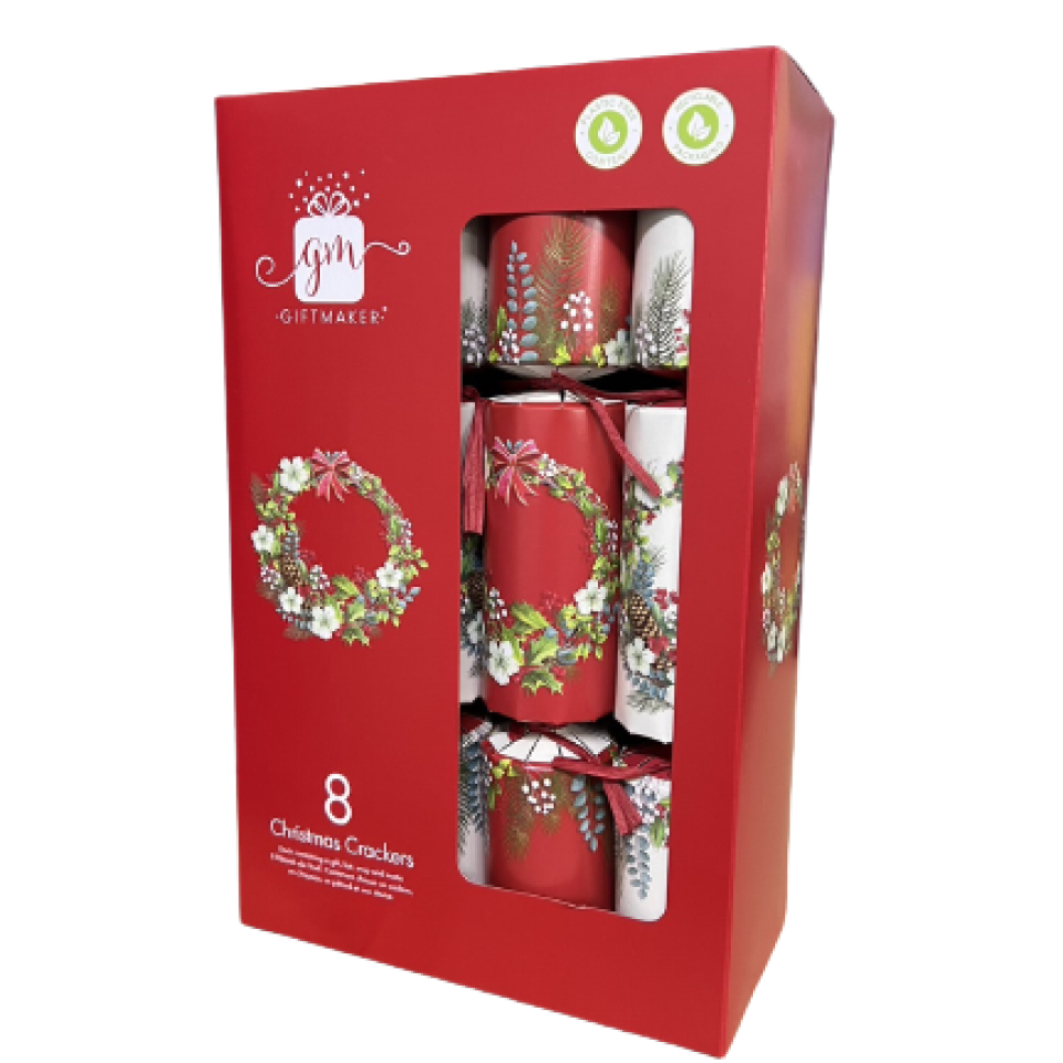 Gift Maker Traditional Foliage Luxury Christmas Crackers 8pc 傳統豪華聖誕拉炮(8件裝)