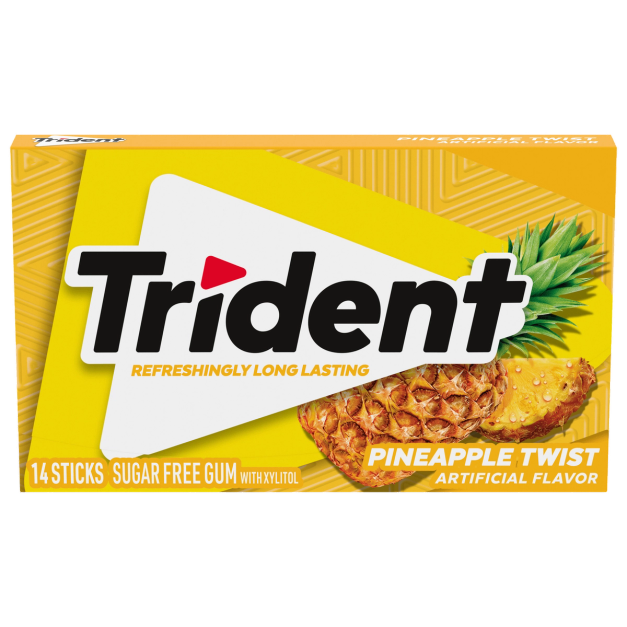 Trident Pineapple Twist 31g 菠蘿香口膠