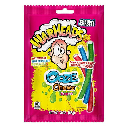 Warheads Ooze Chews Ropes 85g 極酸流心鉛筆糖