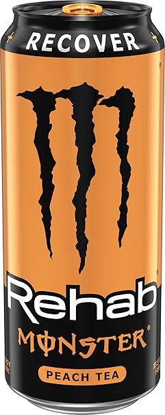 Monster Rehab Peach Tea 458ml (Canadian) 魔爪水蜜桃冰茶味能量飲品(加拿大版)