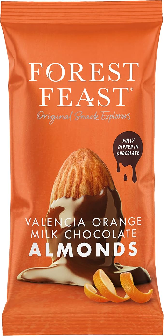 Forest Feast Valencia Orange Milk Chocolate Almonds 40g