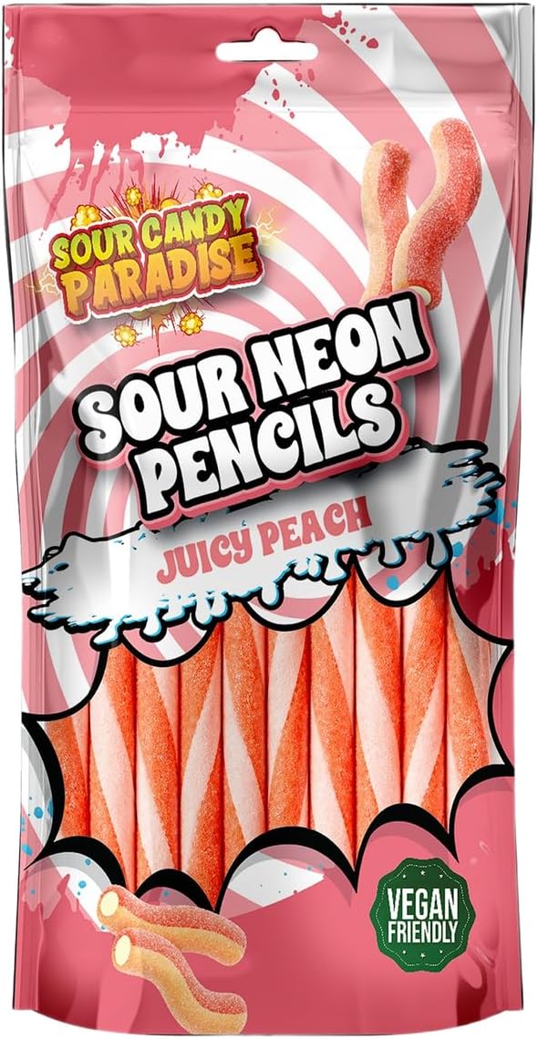 Candy Paradise Sour Neon Pencils Juicy Peach 130g