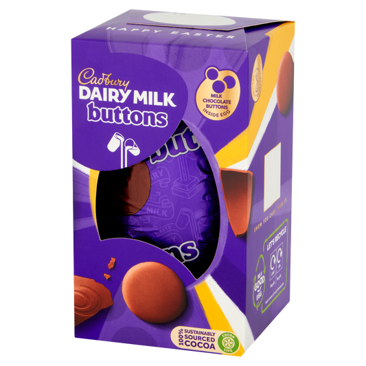 Cadbury Giant Buttons Egg 90g 英國吉百利巨型朱古力塊復活蛋