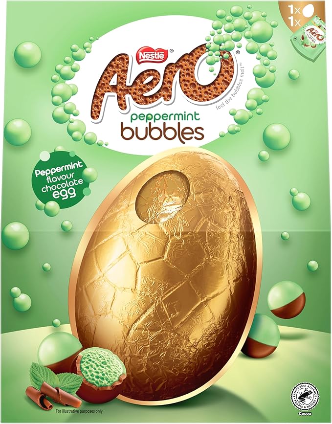 AERO Peppermint Mint Chocolate Giant Easter Egg 230g 薄荷泡泡朱古力巨型復活蛋