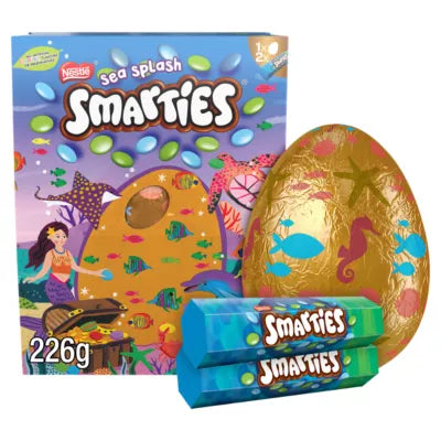 Smarties Sea Splash Milk Chocolate Giant Easter Egg 226g