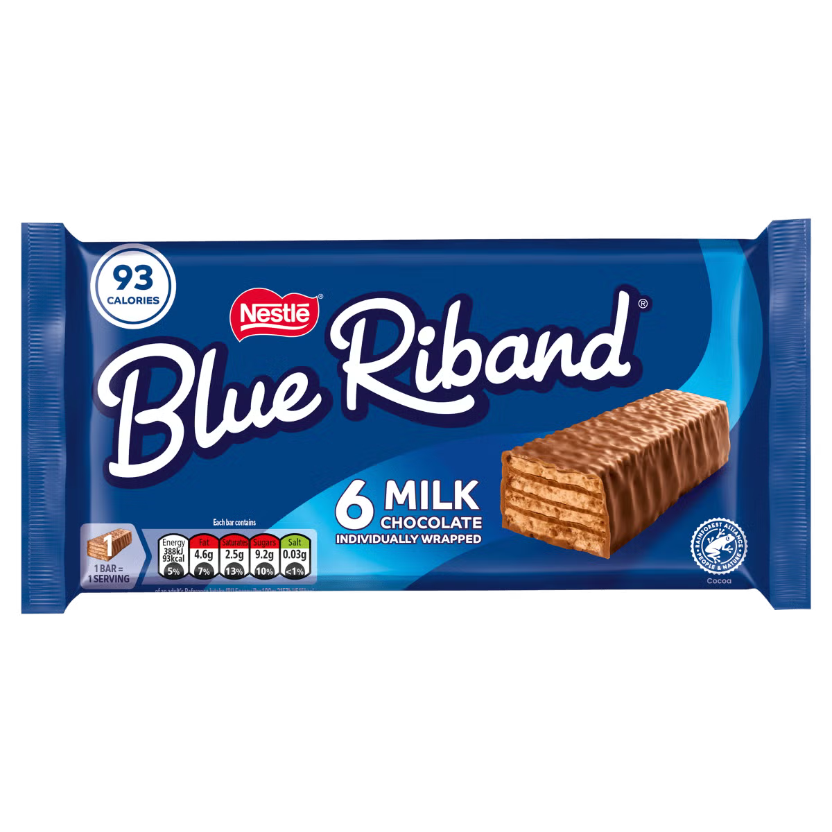 Nestle Blue Riband Milk Chocolate Wafer 6pk