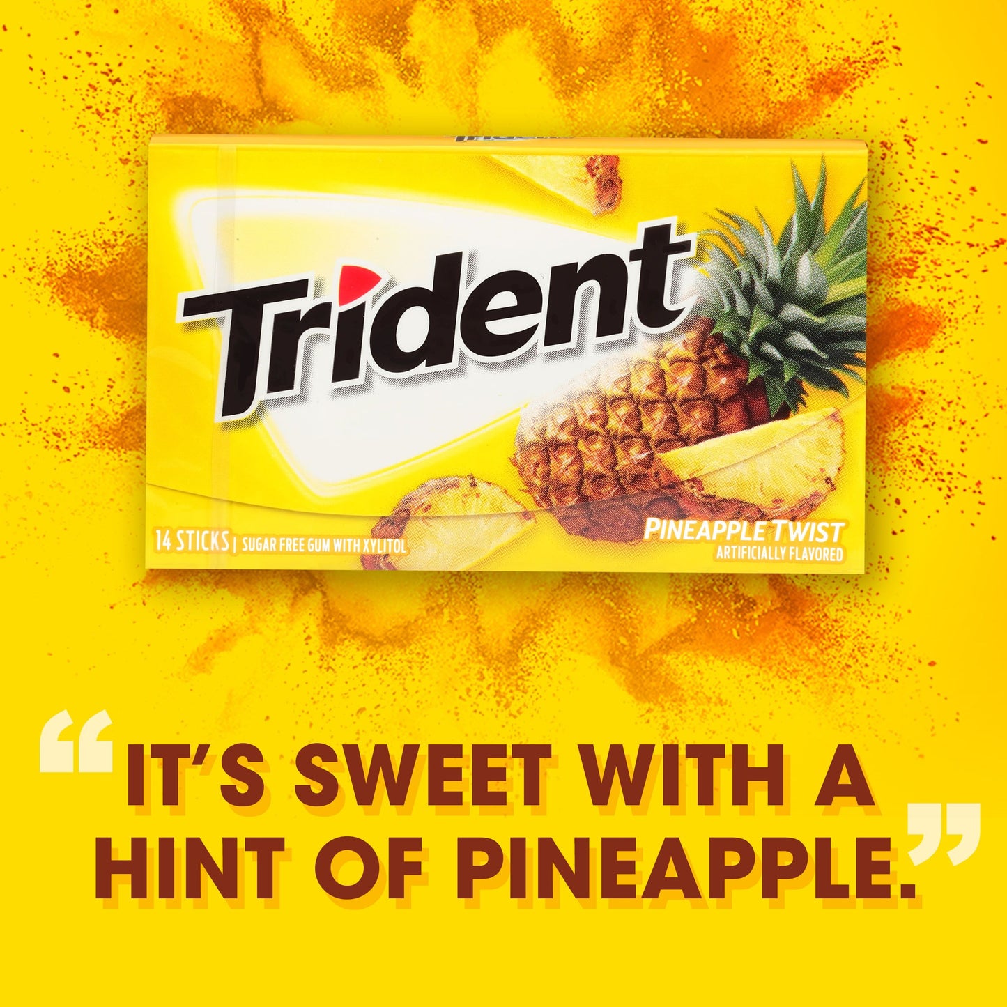 Trident Pineapple Twist 31g 菠蘿香口膠