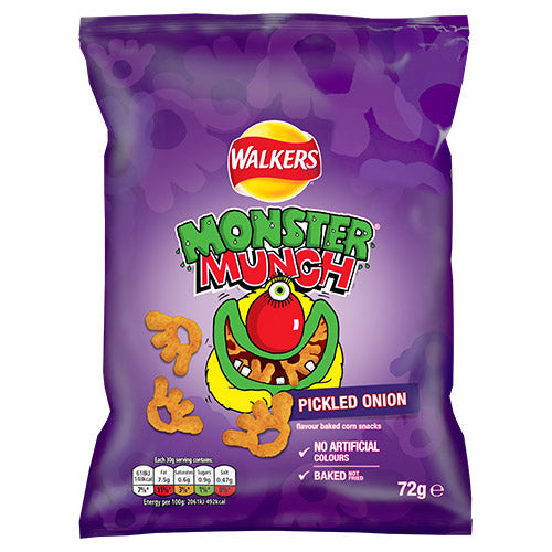Walkers Monster Munch Pickled Onion 72g 醃洋蔥味怪獸腳零食