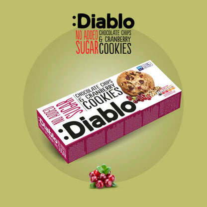 Diablo No Added Sugar Chocolate Chip & Cranberry Biscuits 135g 碎朱古力粒&蔓越莓餅乾(無糖)