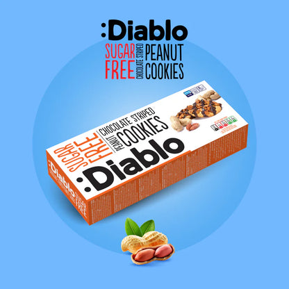 Diablo Sugar Free Chocolate Striped Peanut Cookies 150g 花生曲奇(無糖)