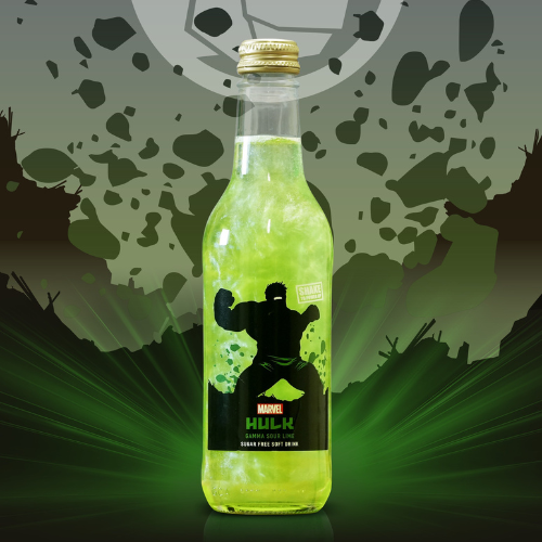 Marvel Hulk Gamma Sour Lime Soda 330ml 綠巨人伽瑪輻射閃閃汽水