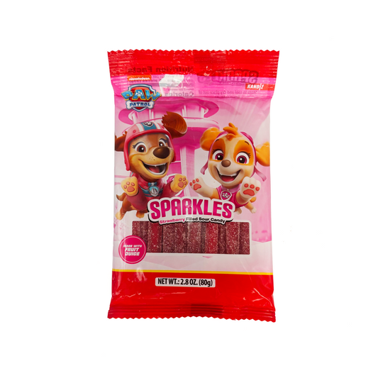 Paw Patrol Strawberry Filled Sour Candy 80g 汪汪隊立大功士多啤梨軟心酸鉛筆糖