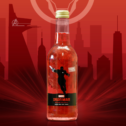 Marvel Iron Man Reactor Red Fruits Soda 330ml 鋼鐵俠反應堆閃閃汽水