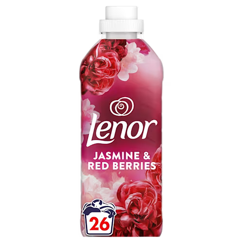 Lenor Jasmine & Red Berries Fabric Conditioner 858ml 蘭諾茉莉花&紅莓精油濃縮衣物柔順劑(持久甜香)