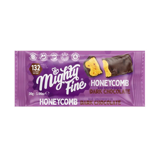Mighty Fine Dark Chocolate Honeycomb Bar 30g