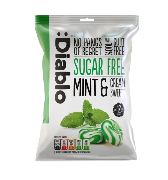 Diablo Sugar Free Sweets Mint & Cream 75g